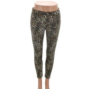 7 For All Mankind Womens Size 2 Jeans Ankle Skinny Jen7 Leopard Print Pants